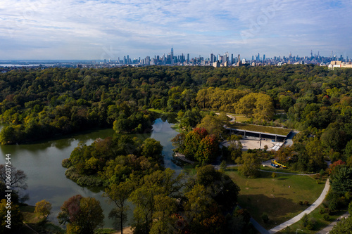 Prospect Park with NYC Skyline