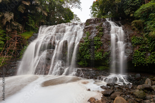 Long exposure shot of a waterfall   Hinulugang Taktak  in Antipolo City  Philippines 