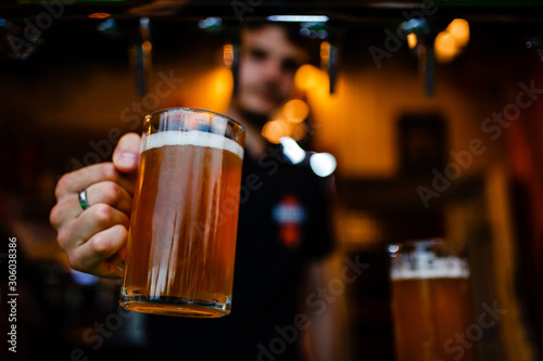 mug of beer in pub