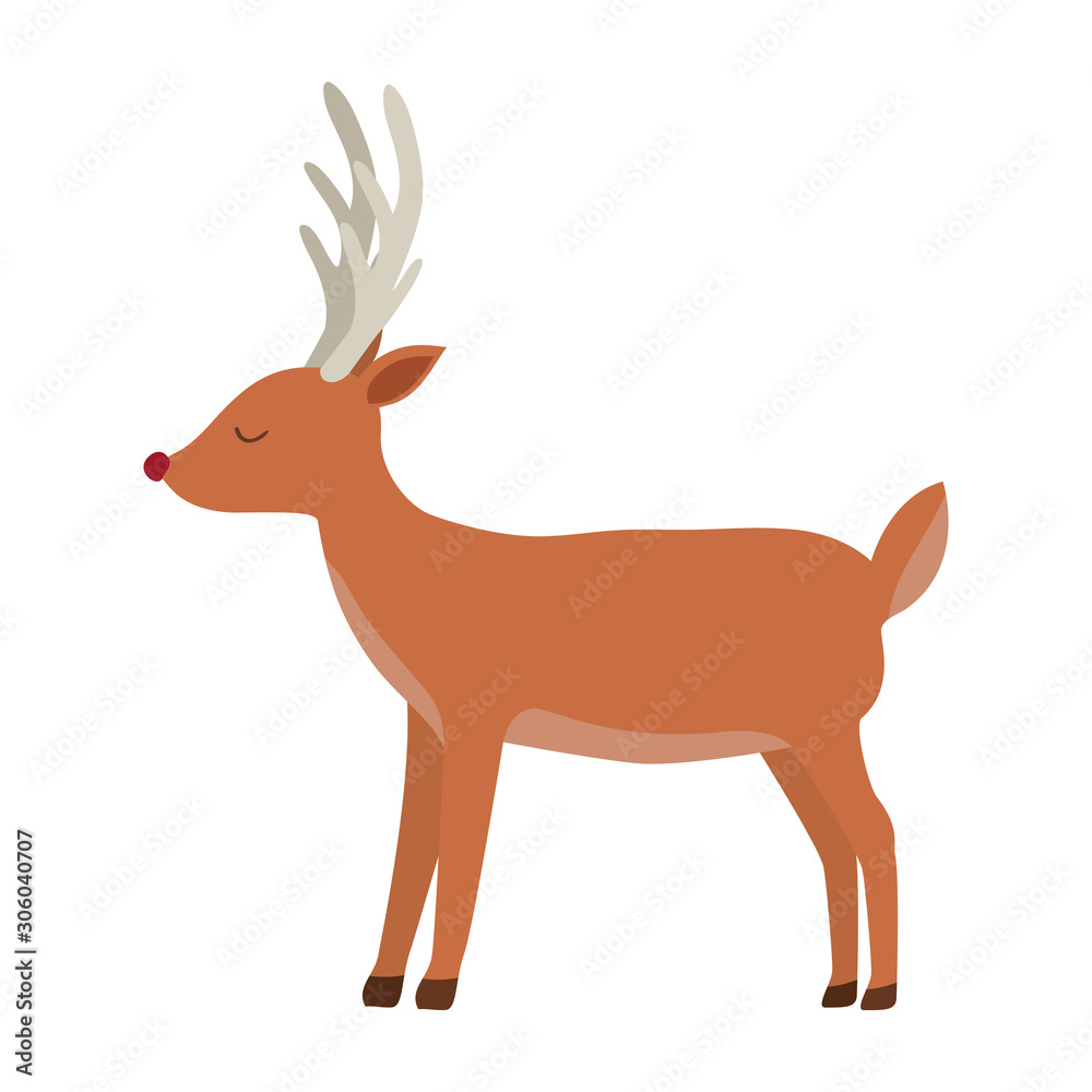 Fototapeta premium Merry christmas reindeer vector design
