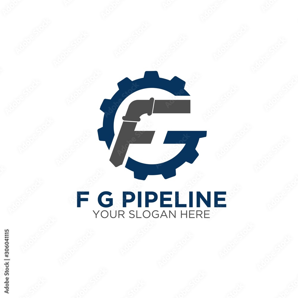Obraz premium f g service construction logo designs