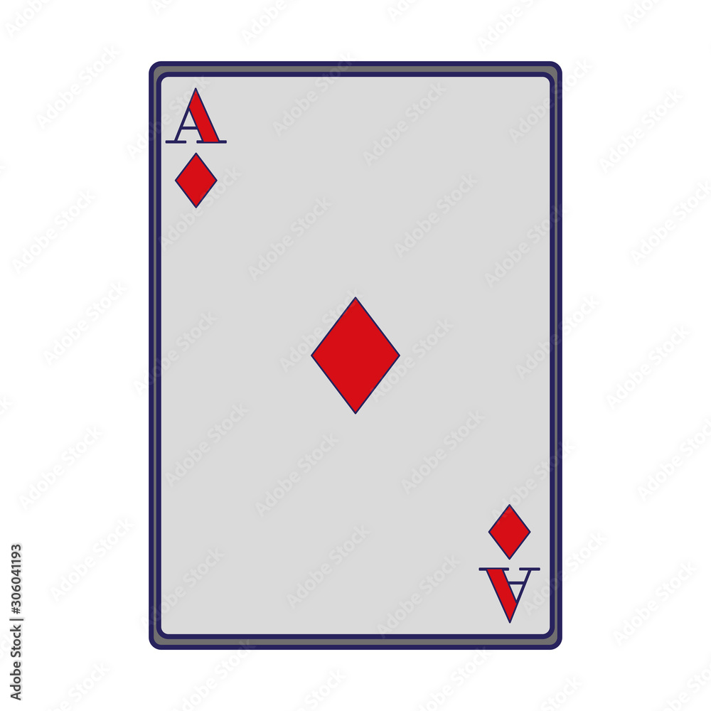 Obraz premium ace of diamonds card icon, flat design
