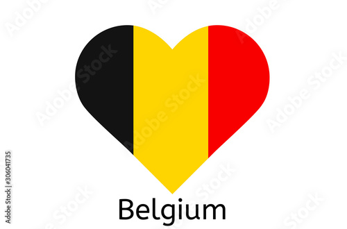 Belgian flag icon, Belgium country flag vector illustration