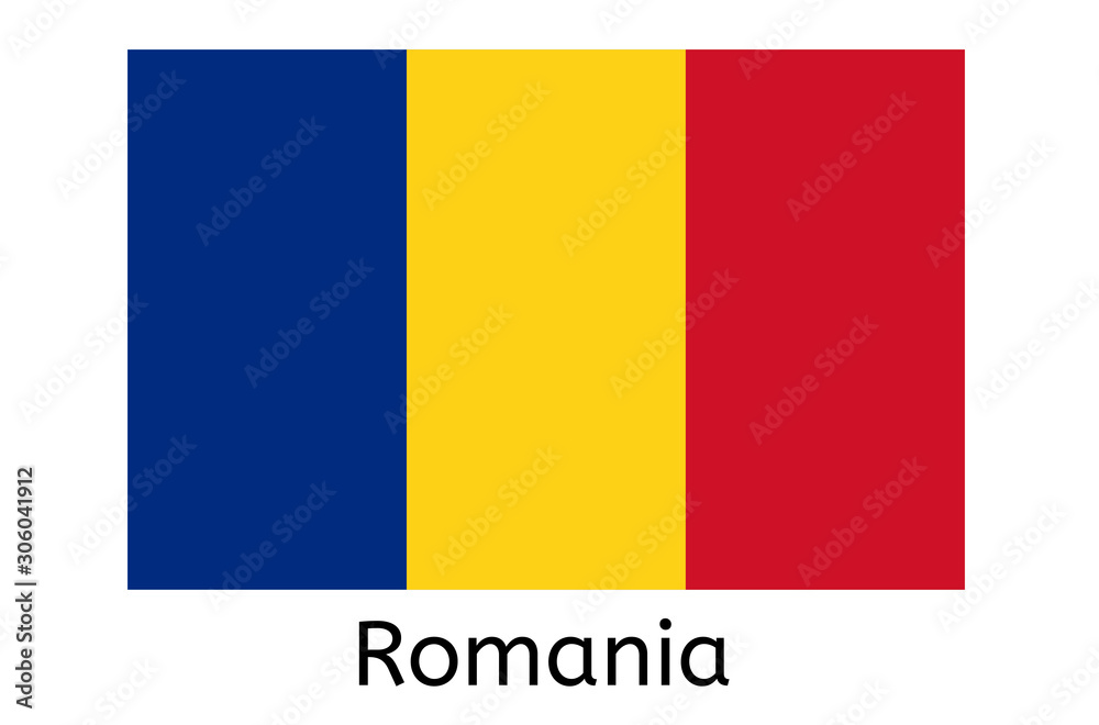 Romanian flag icon, Romania country flag vector illustration Romanian flag icon, Romania country flag vector illustration