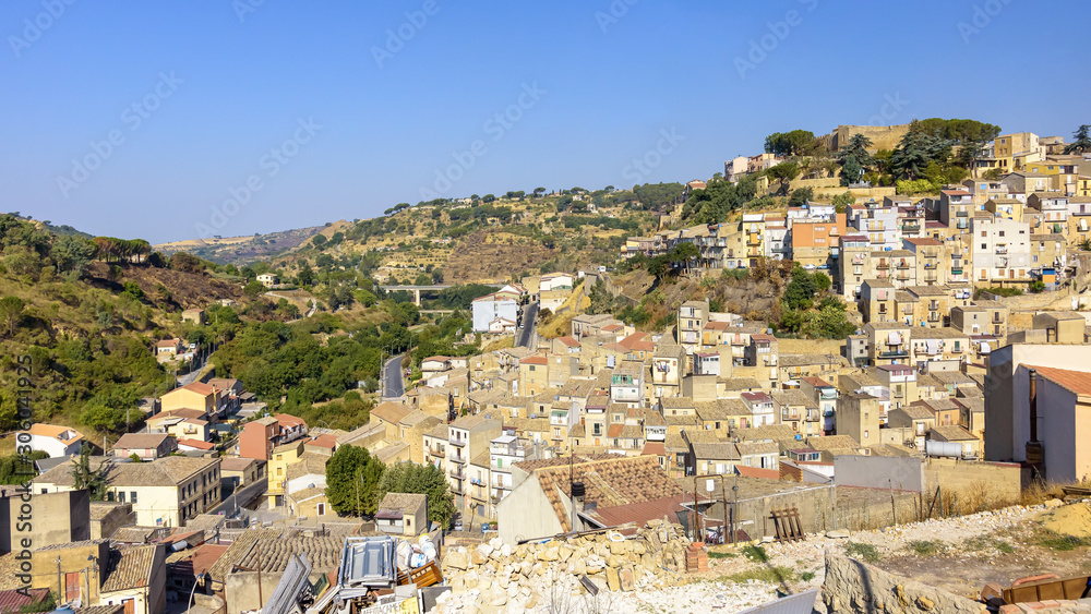 View of Piazza Armerina town on Sicily