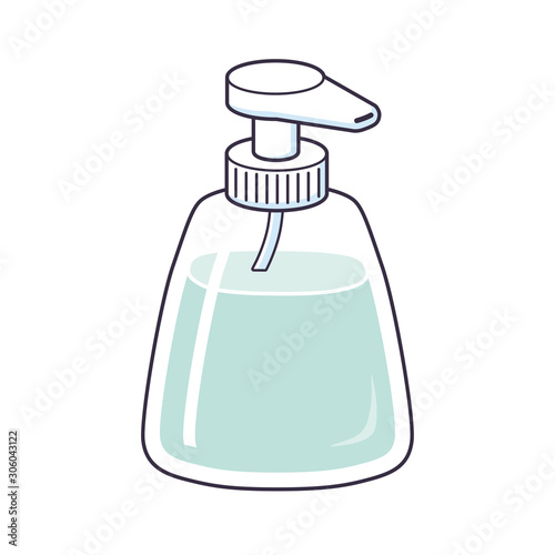 Liquid soap bottle isolated