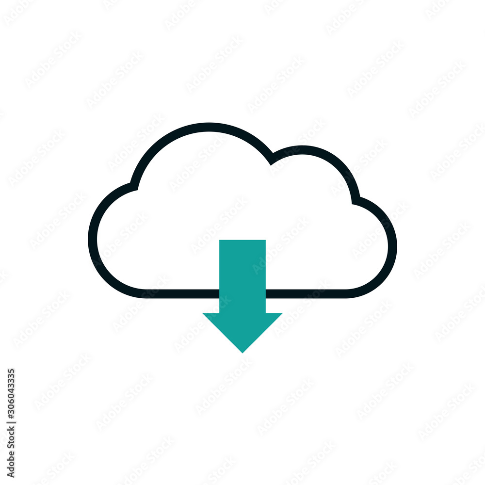 Isolated download icon vector design Isolated download icon vector design