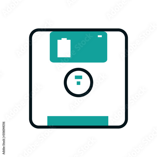 Digital diskette icon vector design
