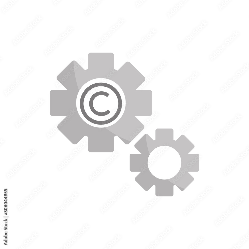setting gears property intellectual copyright icon setting gears property intellectual copyright icon