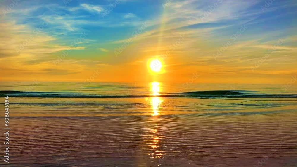 Beautiful Rainbow Beetle Sunset Beach