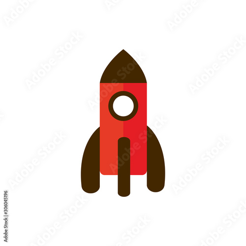 launching rocket start up business strategy icon