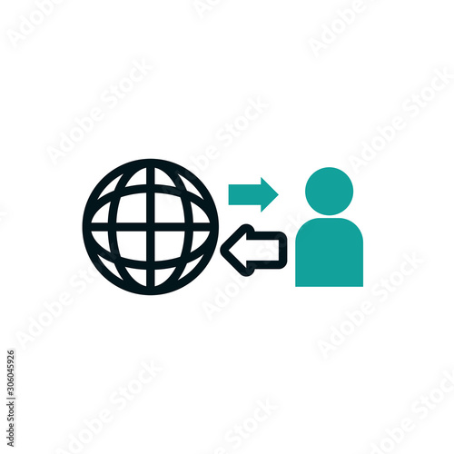 Isolated global sphere icon vector design