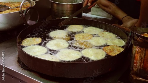 Wallpaper Mural Indian street food Fried Jhangri or jalebi. Rajasthan state in western India. Torontodigital.ca