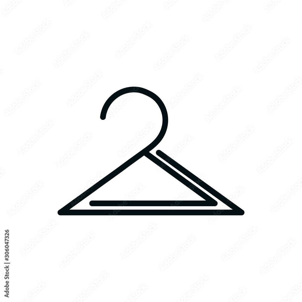 wardrobe hanger icon shopping line style wardrobe hanger icon shopping line style