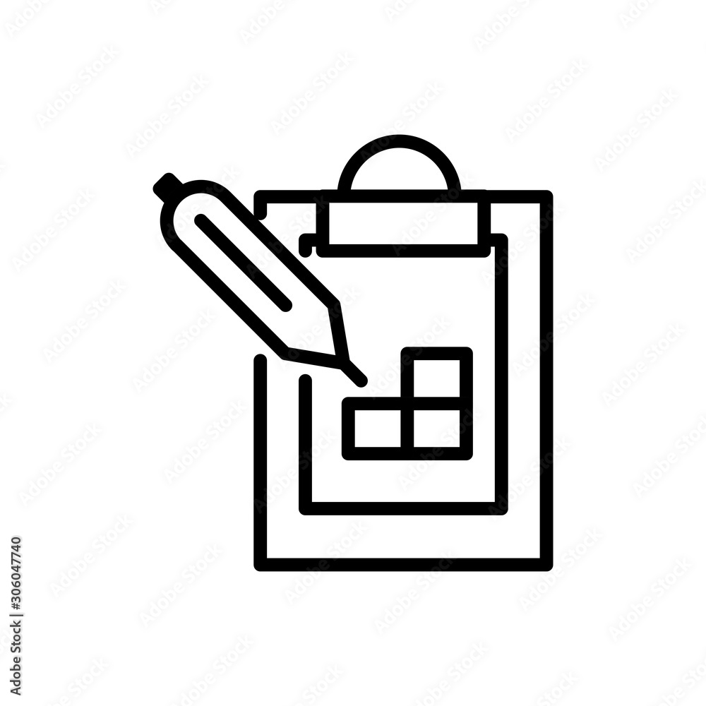 clipboard pencil plan architecture icon line style