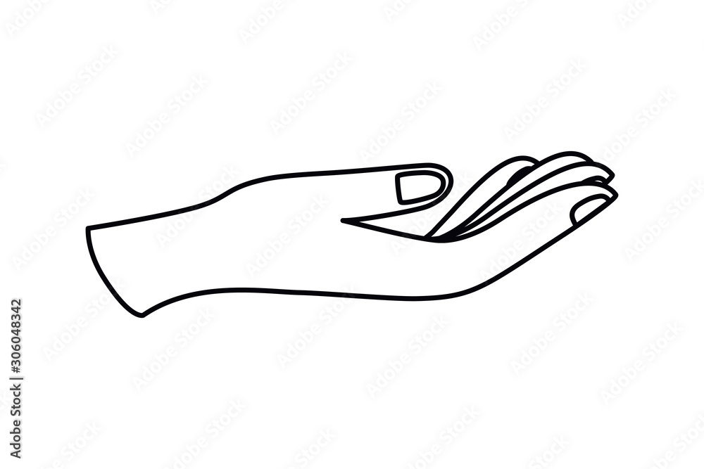 Isolated hand signal icon vector design Isolated hand signal icon vector design
