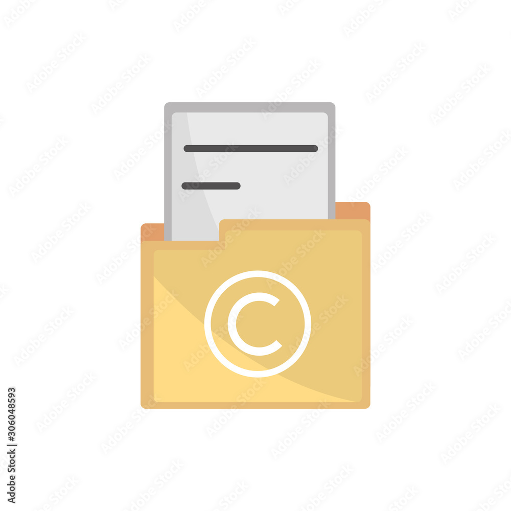 folder file property intellectual copyright icon folder file property intellectual copyright icon