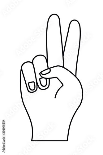 Isolated hand signal icon vector design