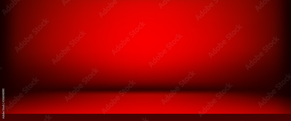 Luxury red abstract background. Christmas Valentines layout design,studio,room. Business report with smooth circle gradient color. Vector illustration