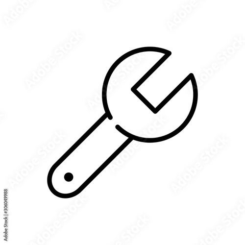 wrench tool architecture icon line style
