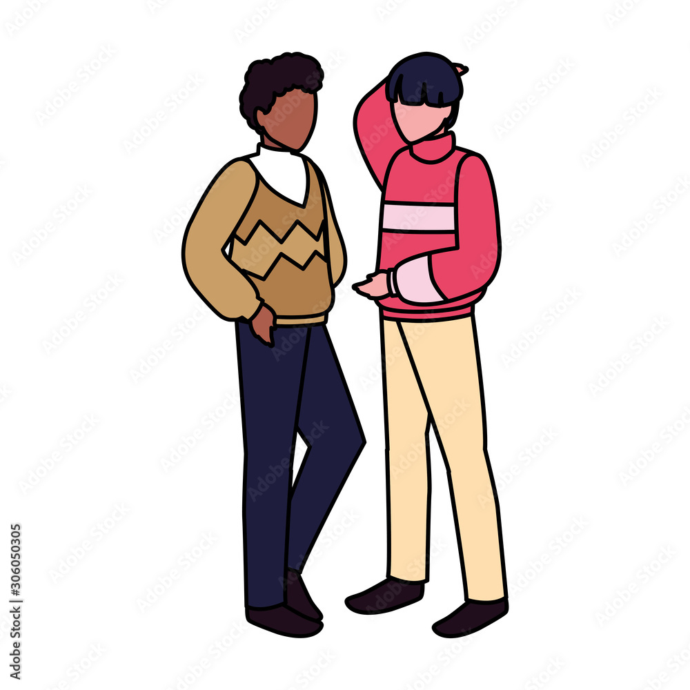 men standing on white background men standing on white background