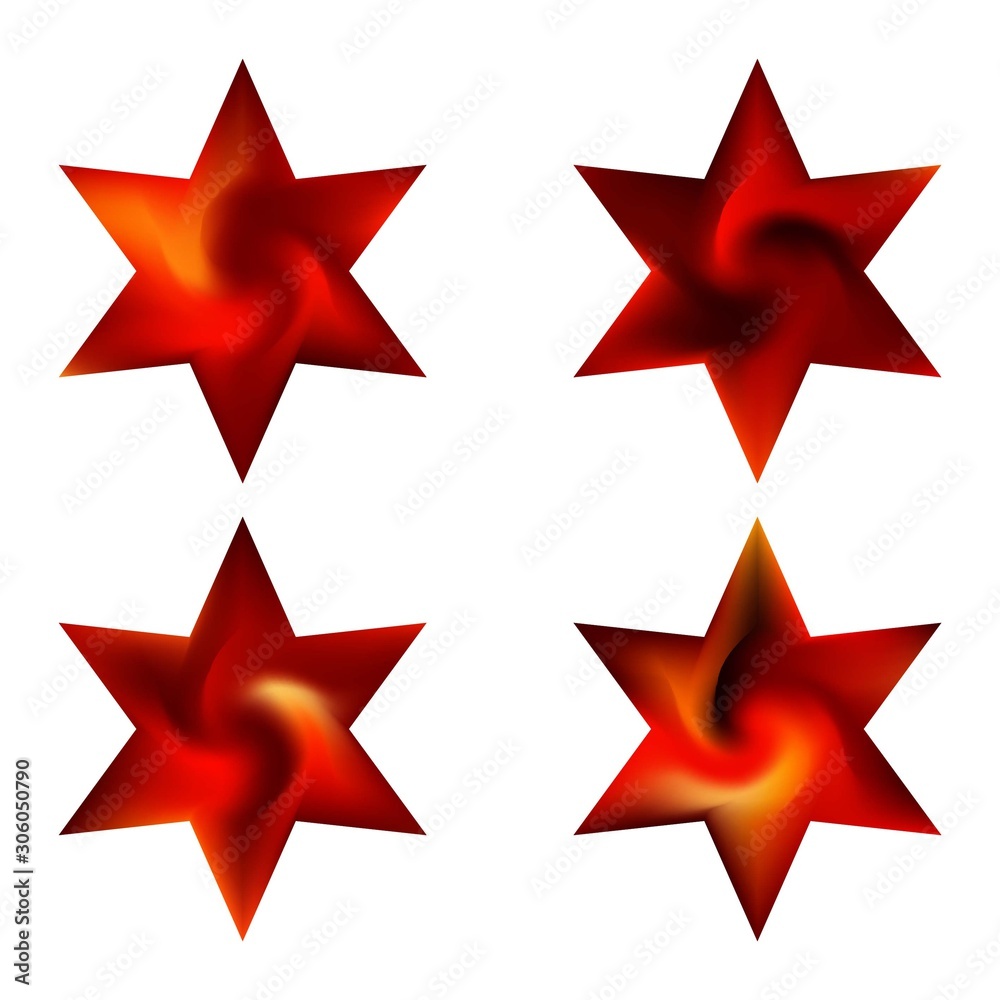 Obraz premium Collection of hexagram mesh backgrounds.