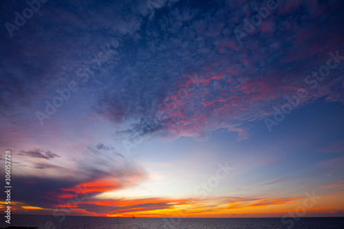 sunset over the sea © Chana