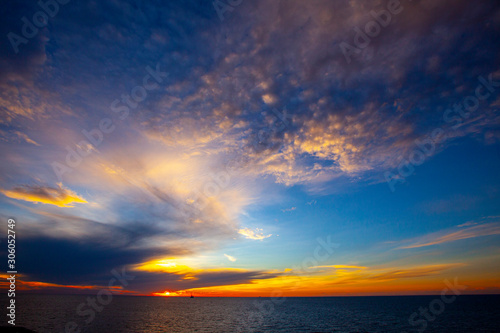 sunset over the sea