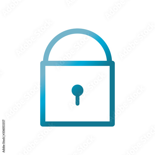 user interface padlock security blue gradient