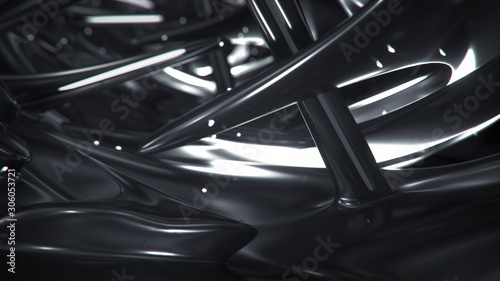 Glossy black sci-fi passage...