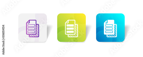 file report document layout outline and solid icon in smooth gradient background button © kuricon