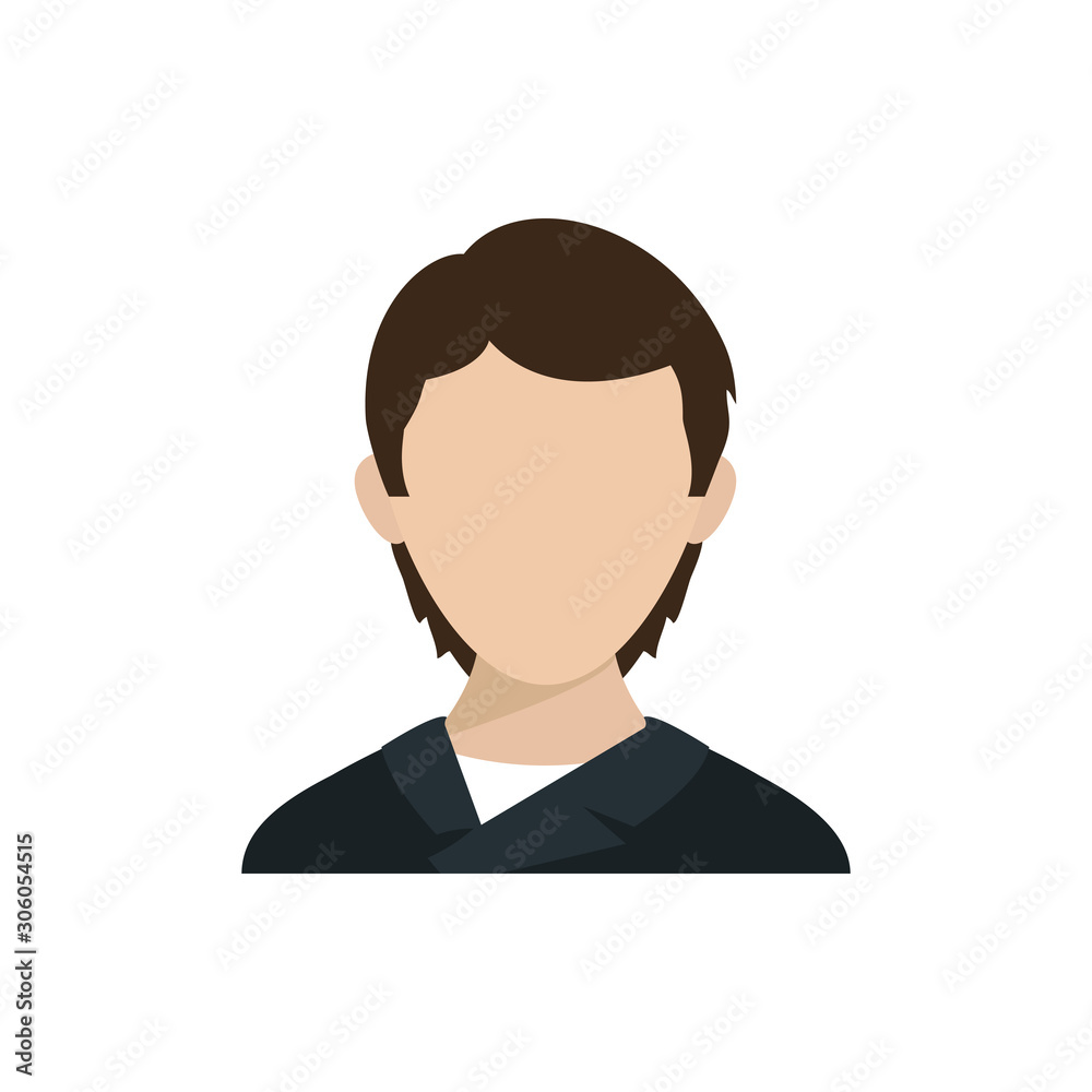 Isolated man head vector design