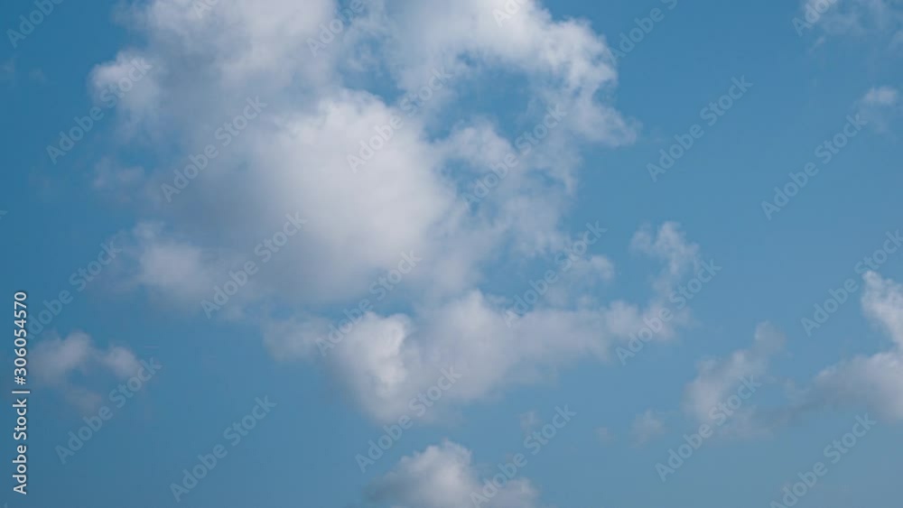 Clouds flying in blue sky, timelapse. Clouds flying in blue sky, timelapse.