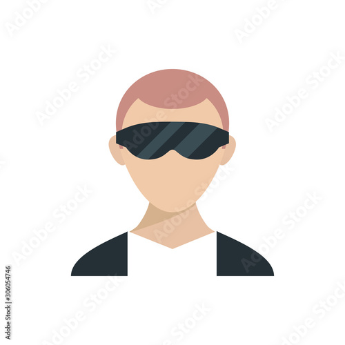 Isolated man head vector design