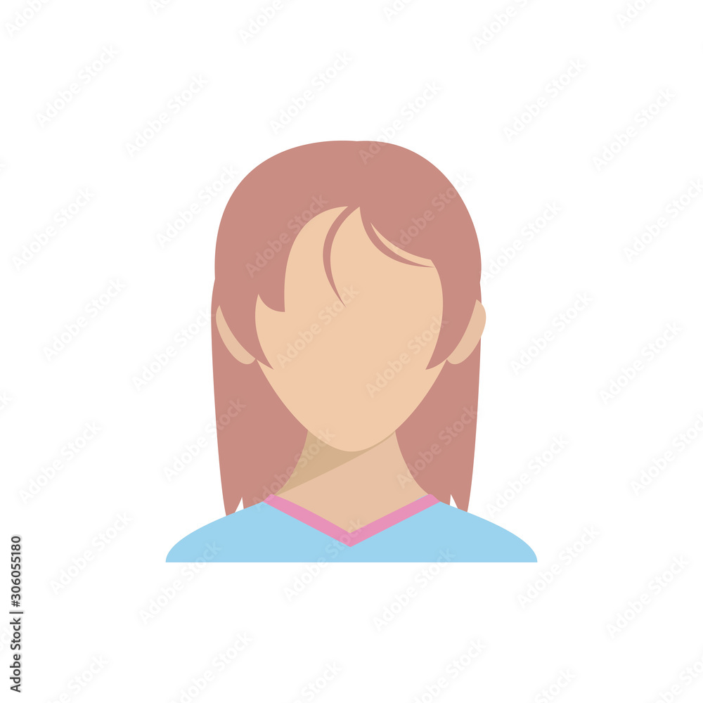 Isolated woman head vector design Isolated woman head vector design
