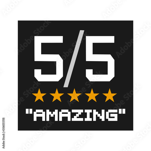 five stars rating symbol