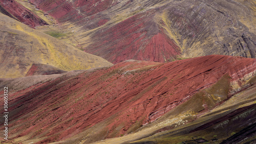 Red Valley near the rainbow mountain in Palccoyo, Cusco, Peru photo