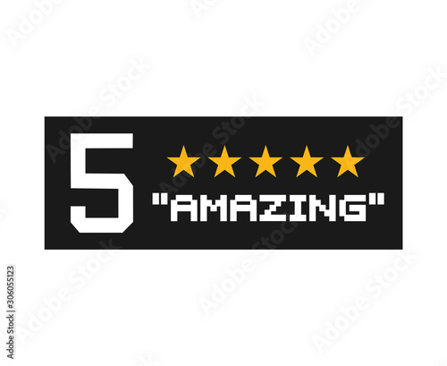 five stars rating symbol