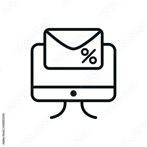 computer email marketing offer shopping line style