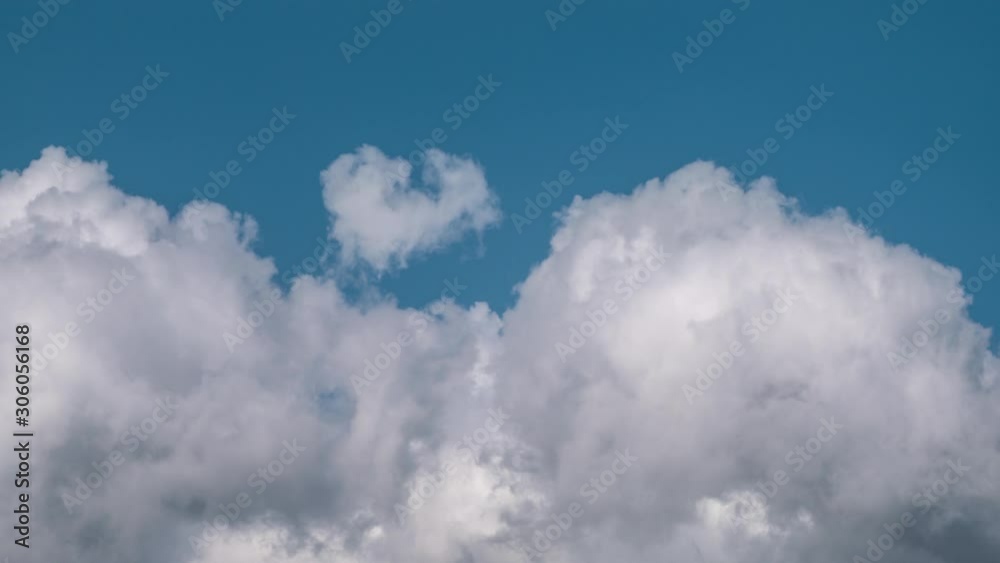 Clouds flying in blue sky, timelapse. Clouds flying in blue sky, timelapse.