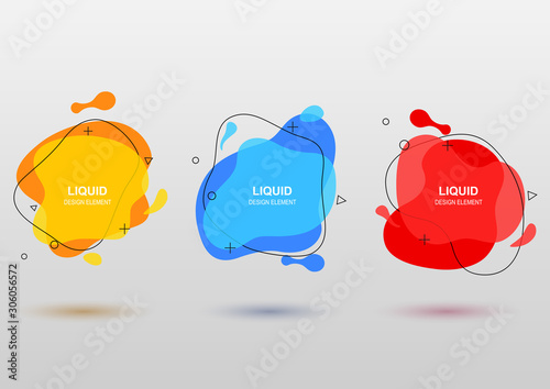 Set of modern abstract design banner template. Vector illustration