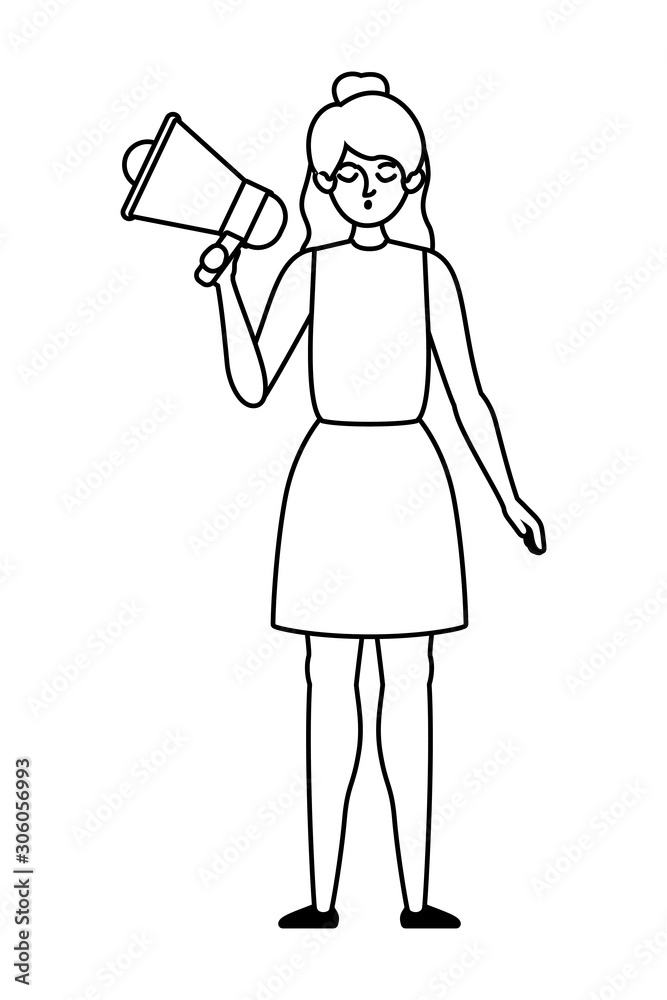 Woman protesting for human rights vector design Woman protesting for human rights vector design