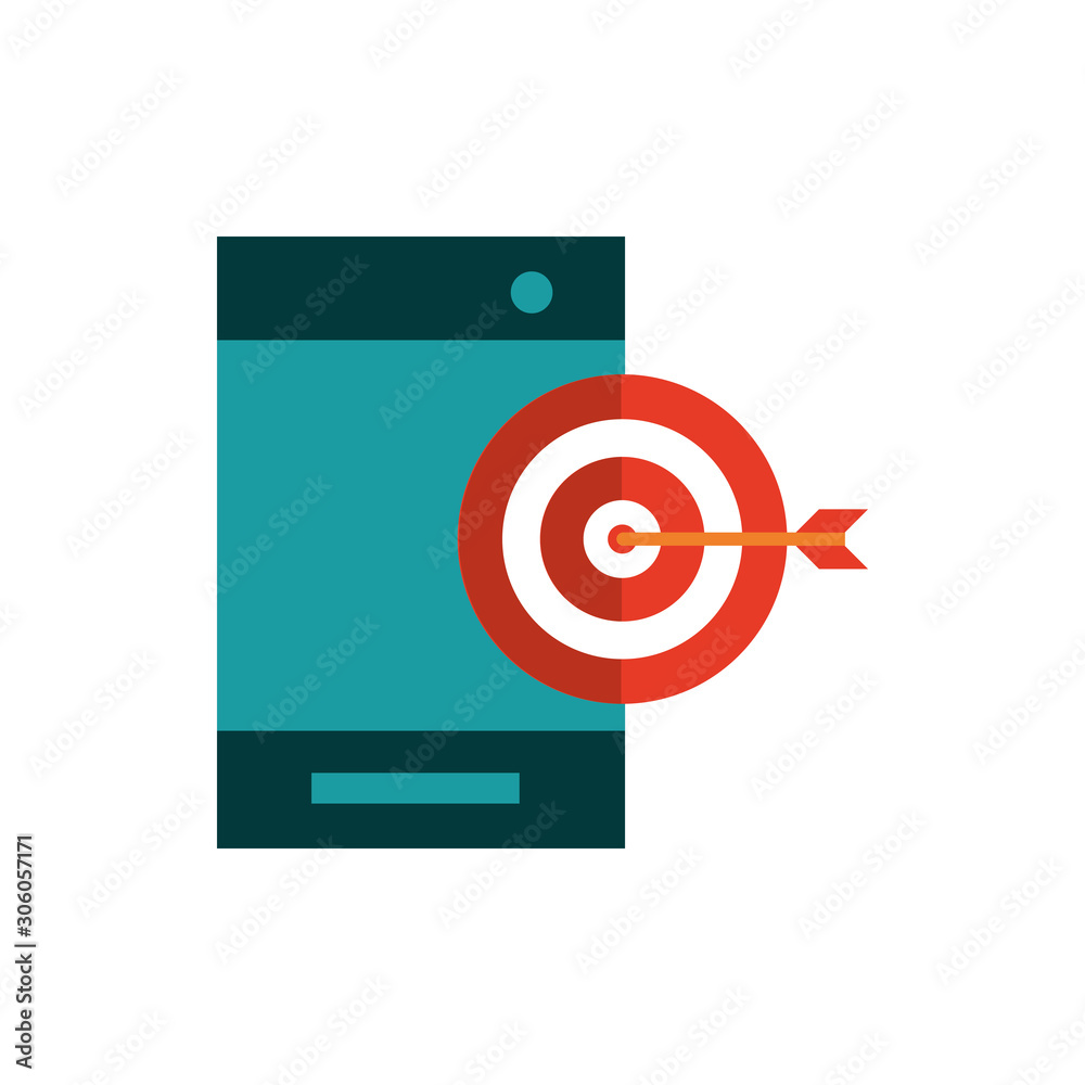 smartphone target business strategy icon