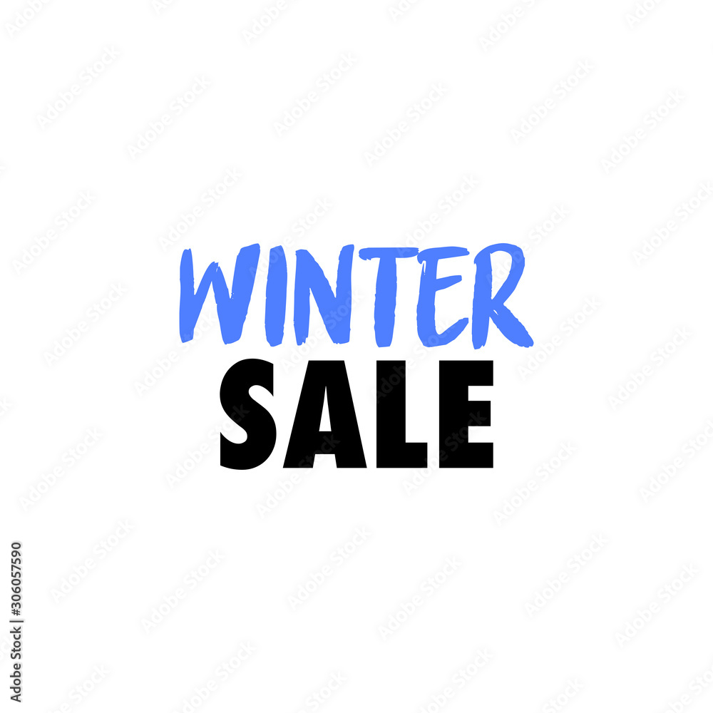 Winter sale season banner. Design for special offers and promotions in december.