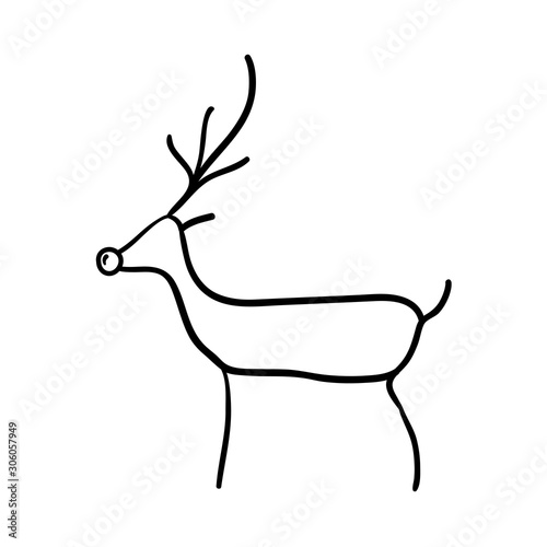 Merry christmas reindeer vector design