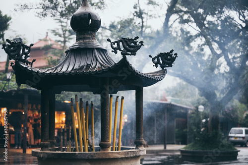 Incense burner in a temple ...