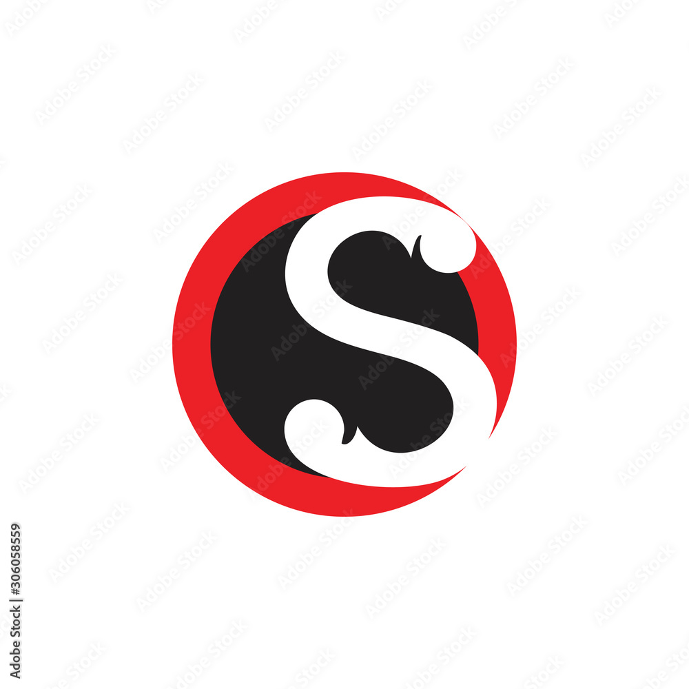 letter s circle retro font design vector letter s circle retro font design vector