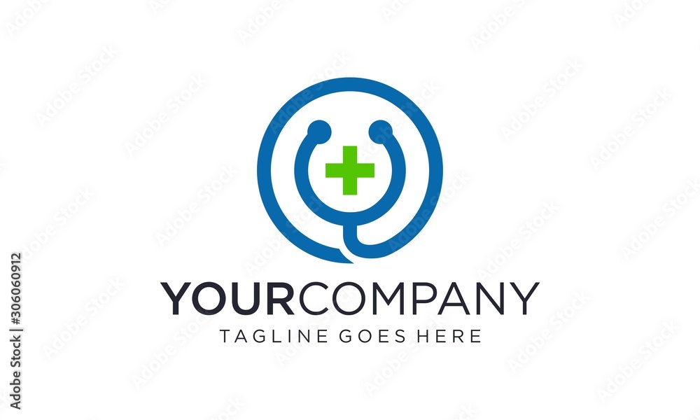 Medical logo design vector on white background