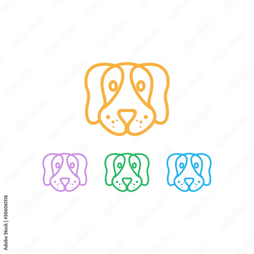 Obraz premium colorful cute dog design vector