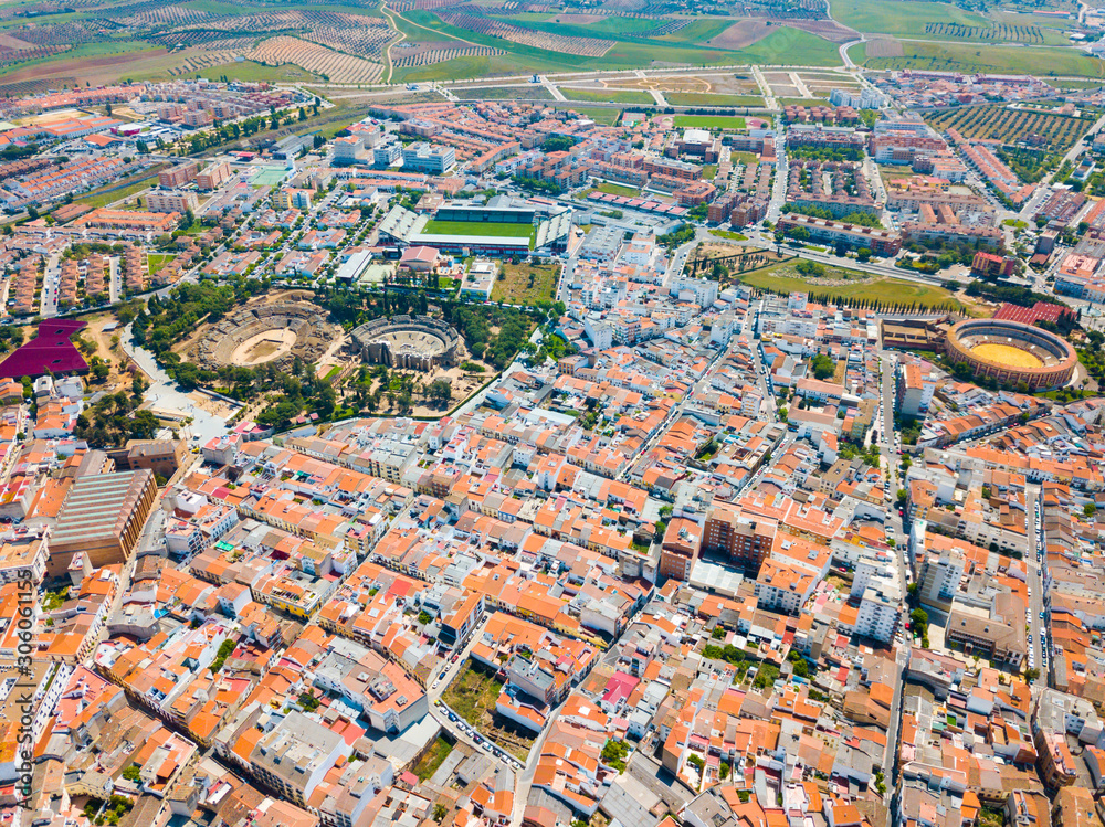 Aerial view of Merida cityscape